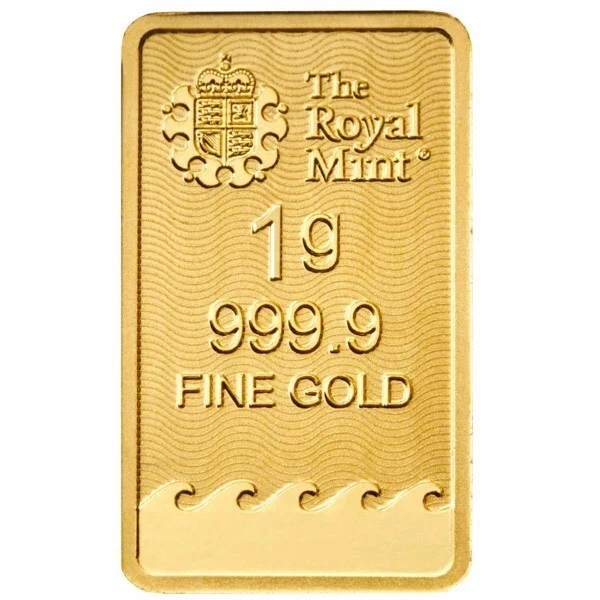 1 Gram 9999 Gold Royal Mint Britannia Minted Tablet Ingot Bar Sealed & Certified