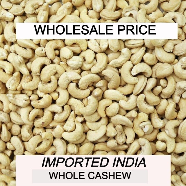 1 kg | 500g 【W320】CASHEW NUT RAW / RAW CASHEW HALVES & CRUMB & ROASTED WHOLED INDIA