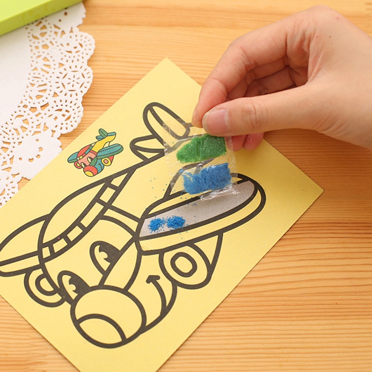 Cartoon Bottom Medium Sand Painting DIY Sand Painting Toy Puzzle Hand-painted Kindergarten Birthday Prize