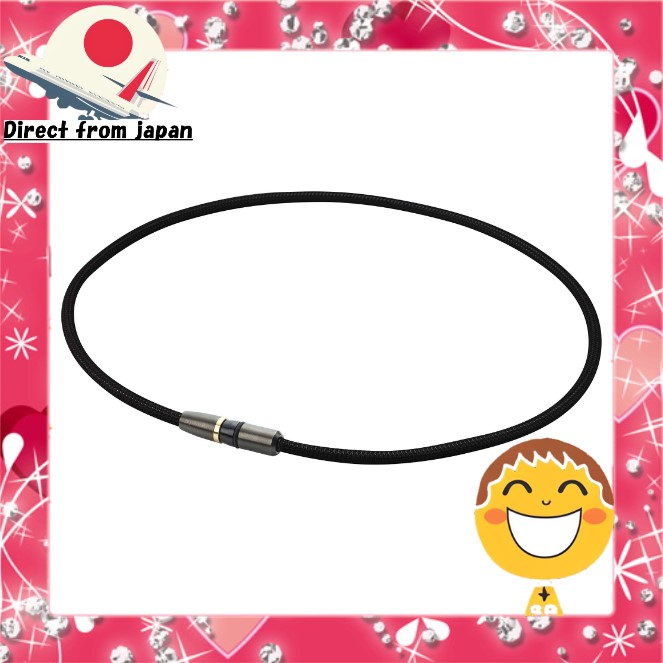 [Direct from Japan] phiten Necklace RAKUWA Magnetic Titanium Necklace BULLET Black / Metallic Black 50cm [Stiff Shoulders] [Stiff Neck] [Stiffness Improvement] [來自日本的直接] Phiten項鍊Rakuwa磁鈦項鍊子彈黑色 /金屬黑色50