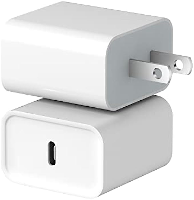 2-Pack USB C Wall Charger iPhone Charger Block Wall Charger Power Adapter Compatible with iPhone 13/13 Mini/13 Pro/12/12 Mini/12 Pro/12 Pro Max/11/11 Pro/Max/iPad Pro and Samsung Galaxy S22/21