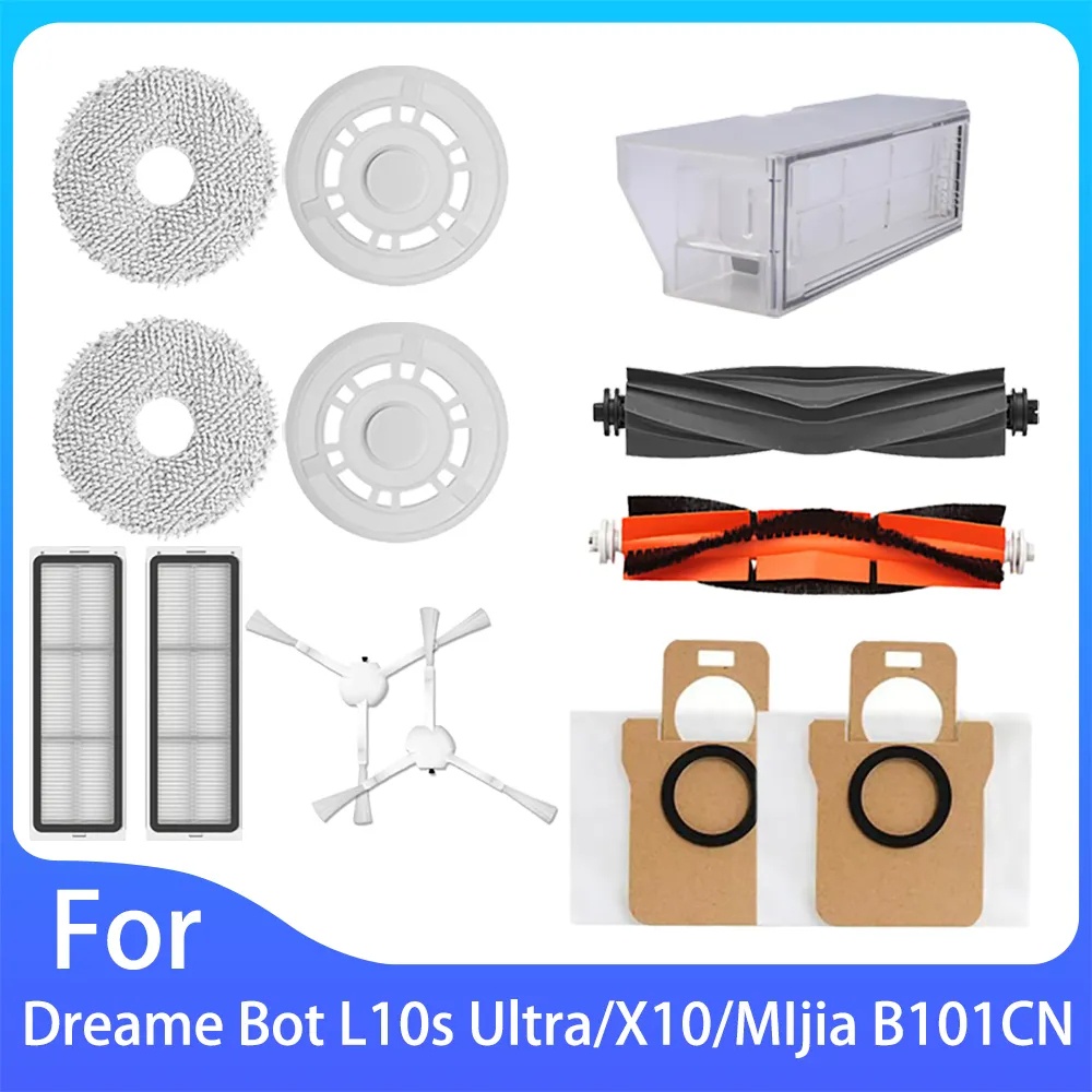 Dreame L10 Ultra / L10S Ultra / S10 / S10 Pro Parts of Main Brush, Side Brush, Filer, Mop Cloth