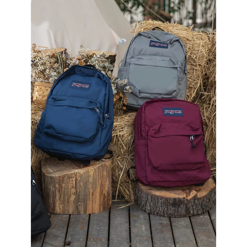 【SG Stock】Student backpack minimalist JS backpack large capacity computer bag travel backpack for men and women旅行包电脑包双肩包